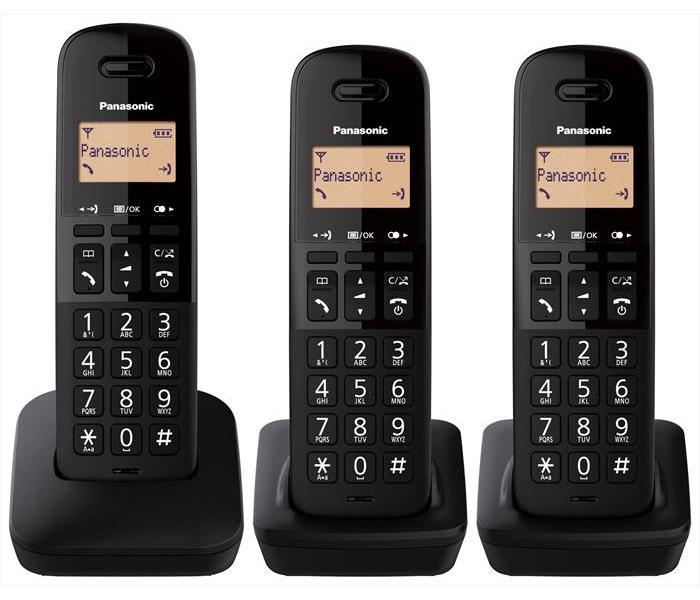 KXTGB613JTB - TELEFONO CORDLESS TRIO 1.4" V.VOCE MEM50NUM CALL BLOCK BLK