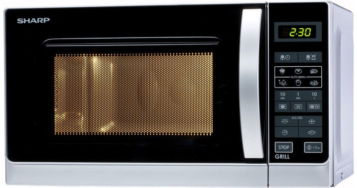 R642INW - FORNO MICROONDE C/GRILL 800W 20LT 1000W DISP.LED SILVER